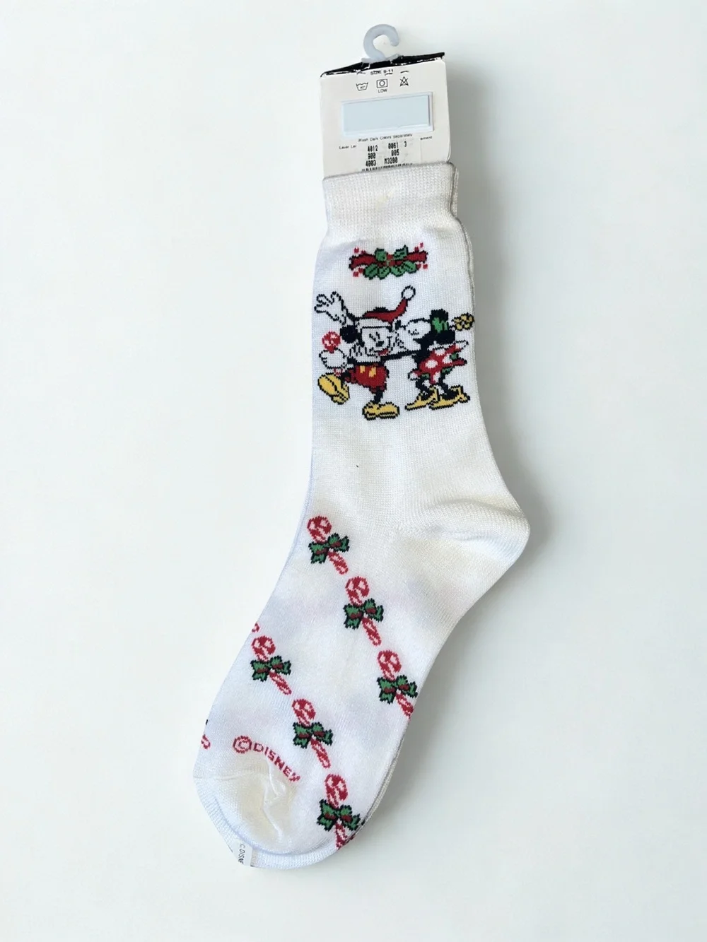 NWT VTG Deadstock 90’s Mickey & Co. Christmas Socks - Mickey & Minnie Sz M